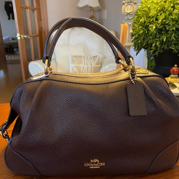 Coach Handbags - COACH Polished Pebble Leather Lane Satchel